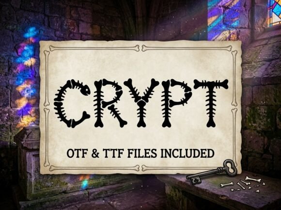 Crypt: A Typeface Forged in Bone and Shadow