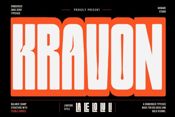 Kravon: The Bold Typeface for Modern Branding