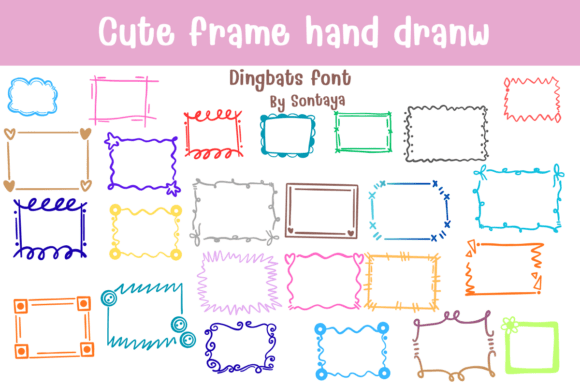 Unlock Instant Adorable Design with Cute Frame Hand Drawn