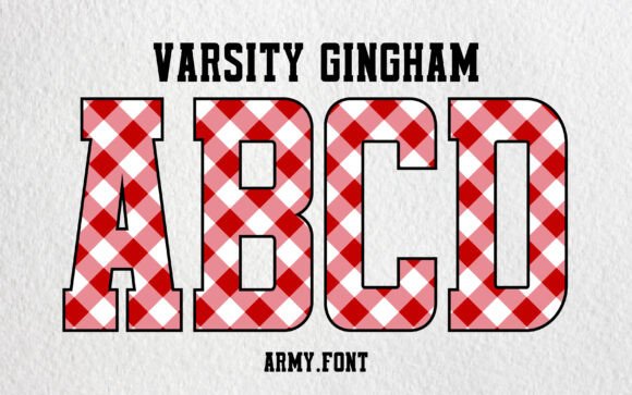 Varsity Gingham: The Bold Display Font for Modern Branding