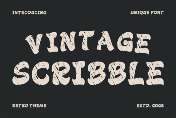 Vintage Scribble: A Handwritten Font with Character